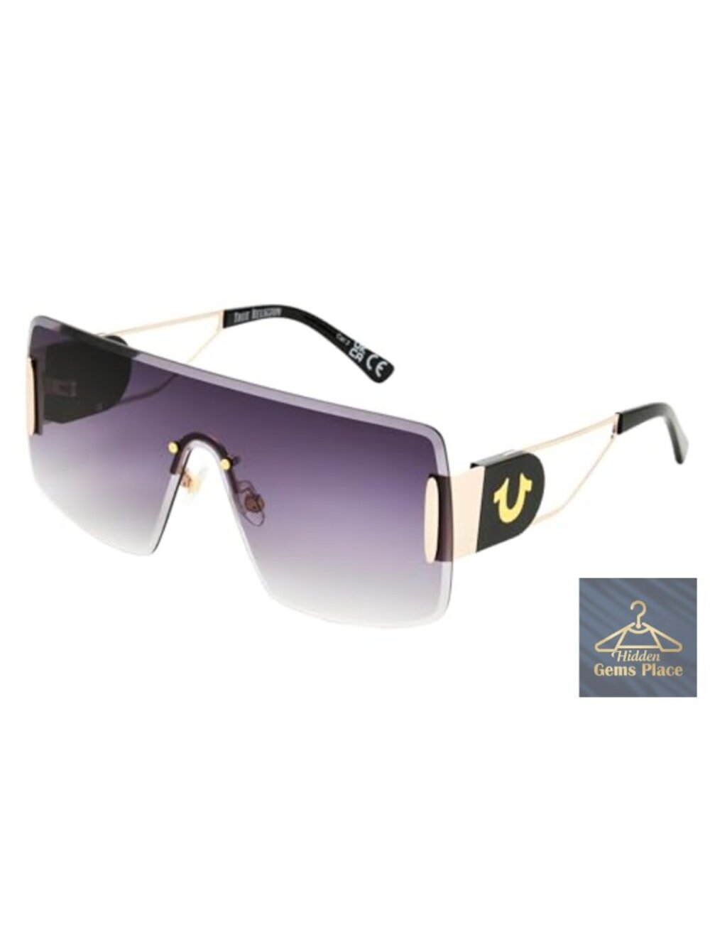 Metal Frame Shield Sunglasses with 100% UV Protection and Scratch Resistant